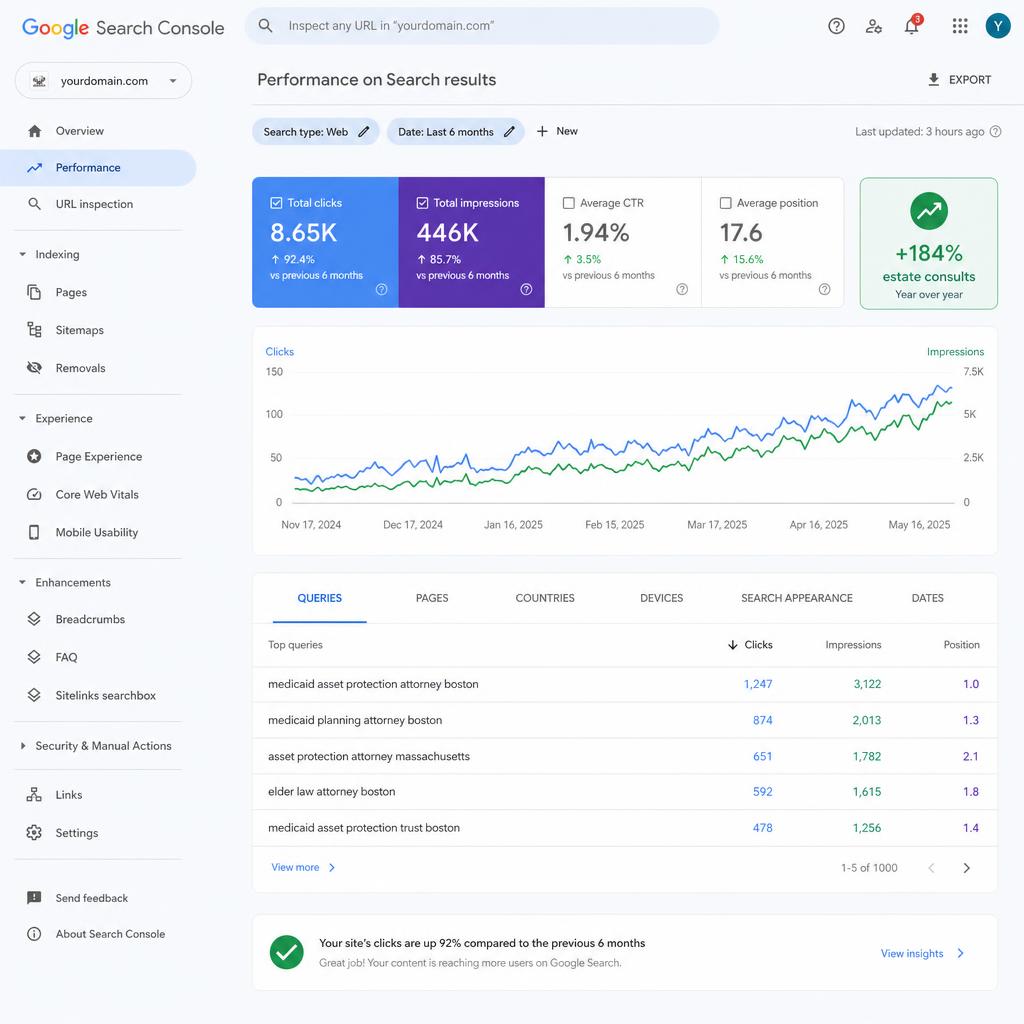 Estate Planning SEO case study, Boston, MA